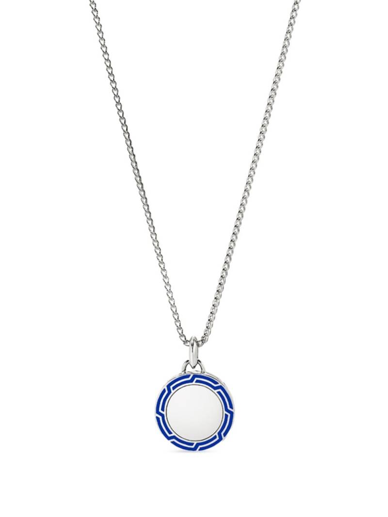 John Hardy sterling silver Tag pendant necklace - Blue von John Hardy