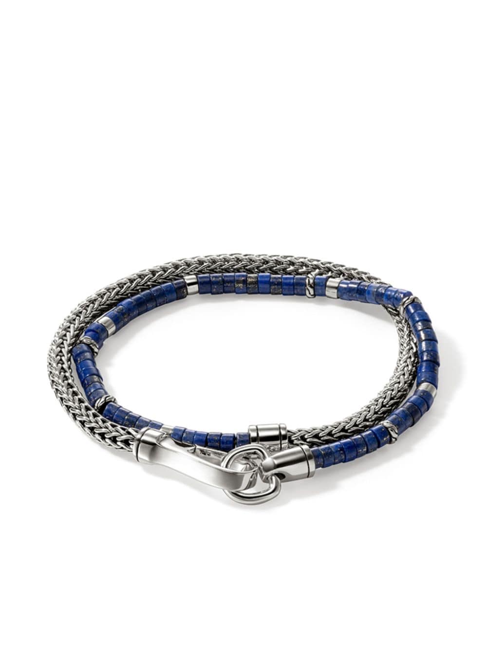 John Hardy sterling silver lapis lazuli heishi bracelet - Blue von John Hardy