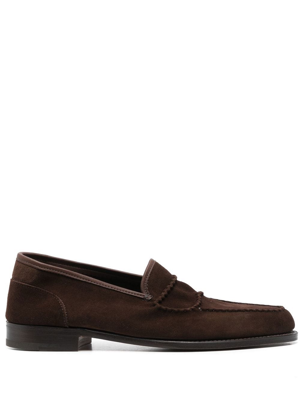 John Lobb almond-toe suede loafers - Brown von John Lobb