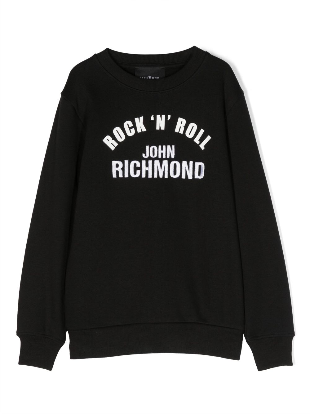 John Richmond Junior Oiuk embroidered-logo sweatshirt - Black von John Richmond Junior