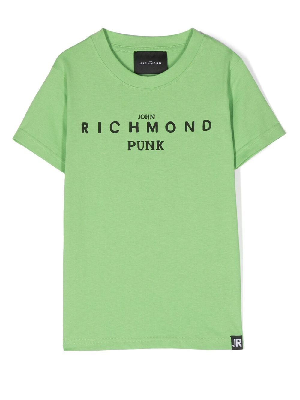 John Richmond Junior TEEN logo-print cotton T-Shirt - Green von John Richmond Junior