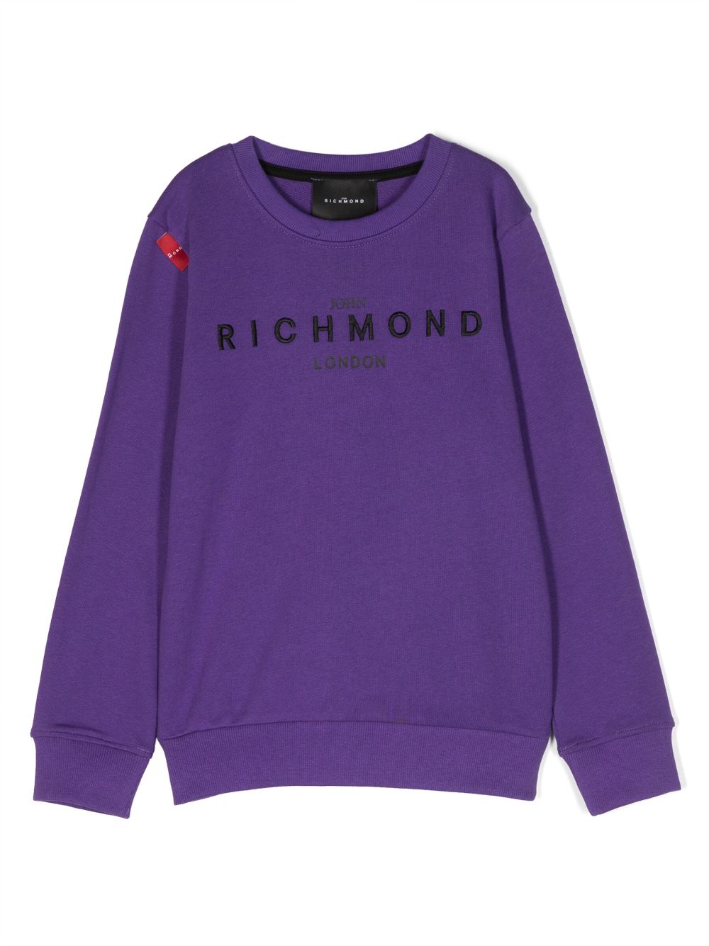 John Richmond Junior embroidered-logo cotton sweatshirt - Purple von John Richmond Junior