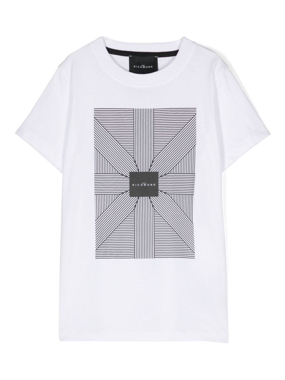 John Richmond Junior geometric-pattern print t-shirt - White von John Richmond Junior