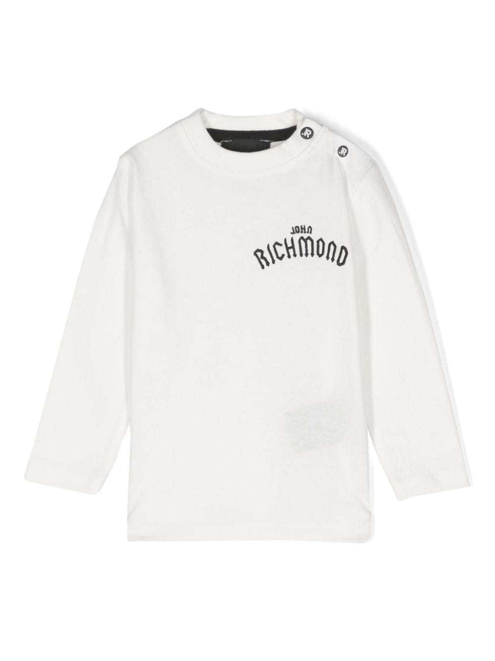John Richmond Junior logo-embroidered cotton T-shirt - White von John Richmond Junior