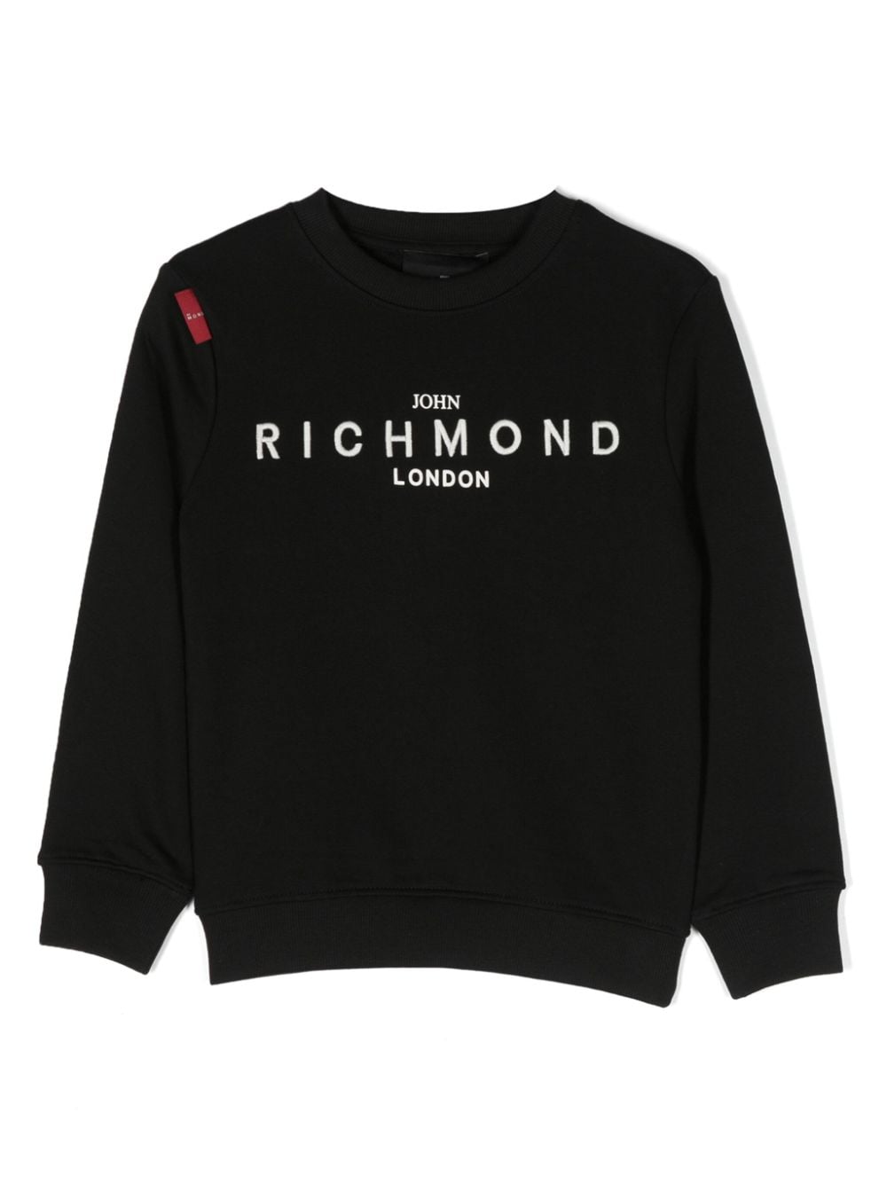 John Richmond Junior logo-embroidered long-sleeve sweatshirt - Black von John Richmond Junior
