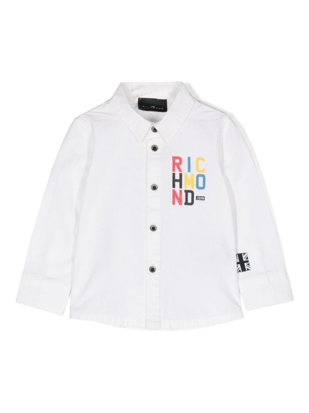 John Richmond Junior logo-print cotton shirt - White von John Richmond Junior