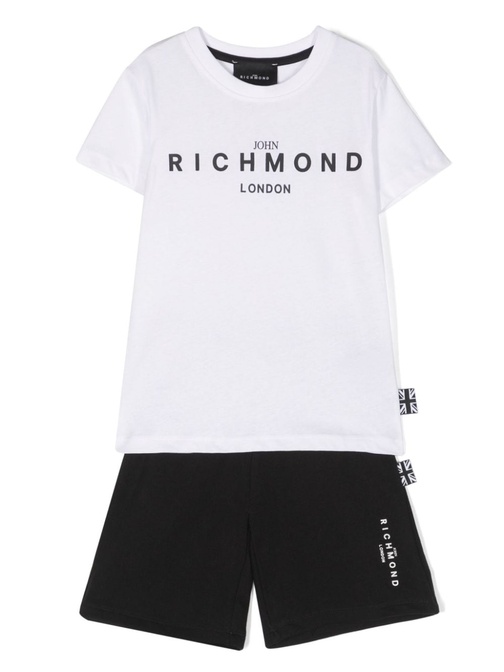 John Richmond Junior logo-print cotton short set - White von John Richmond Junior