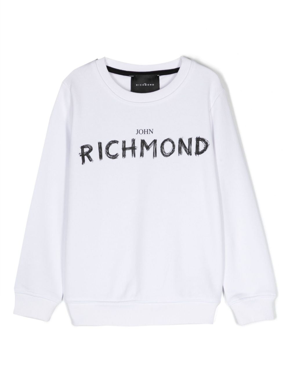 John Richmond Junior logo-print cotton sweatshirt - White von John Richmond Junior