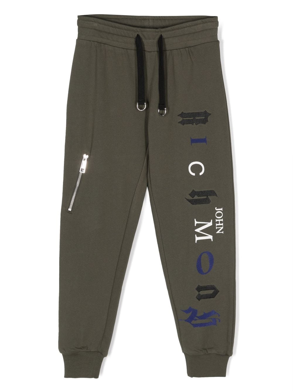 John Richmond Junior logo-print cotton track pants - Green von John Richmond Junior