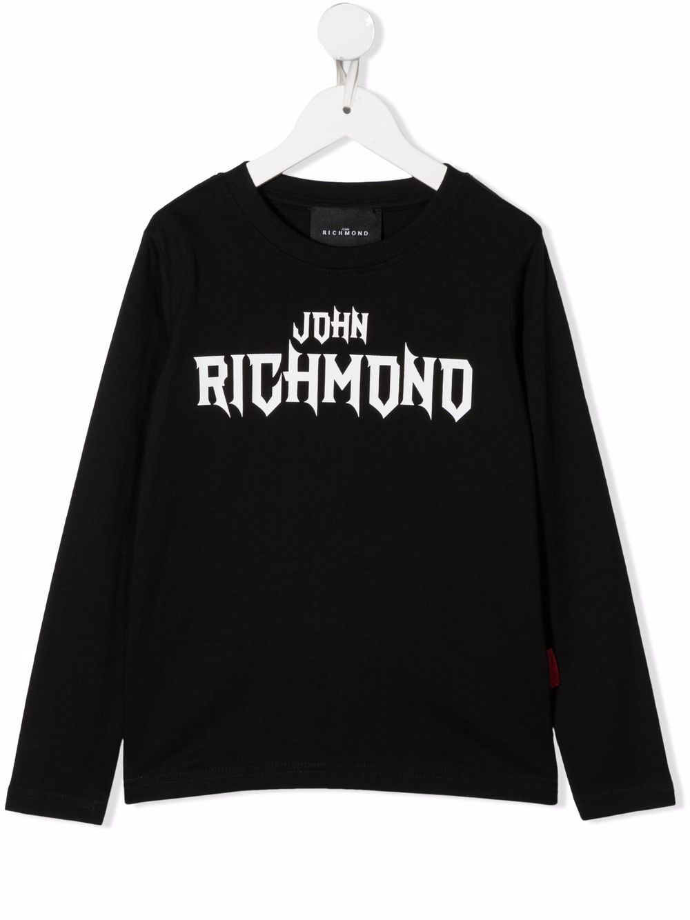 John Richmond Junior logo print long sleeved T-shirt - Black von John Richmond Junior