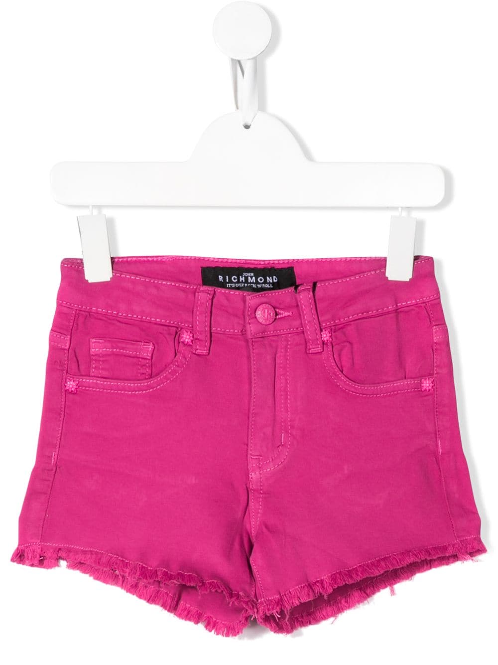 John Richmond Junior mid-rise denim shorts - Pink von John Richmond Junior