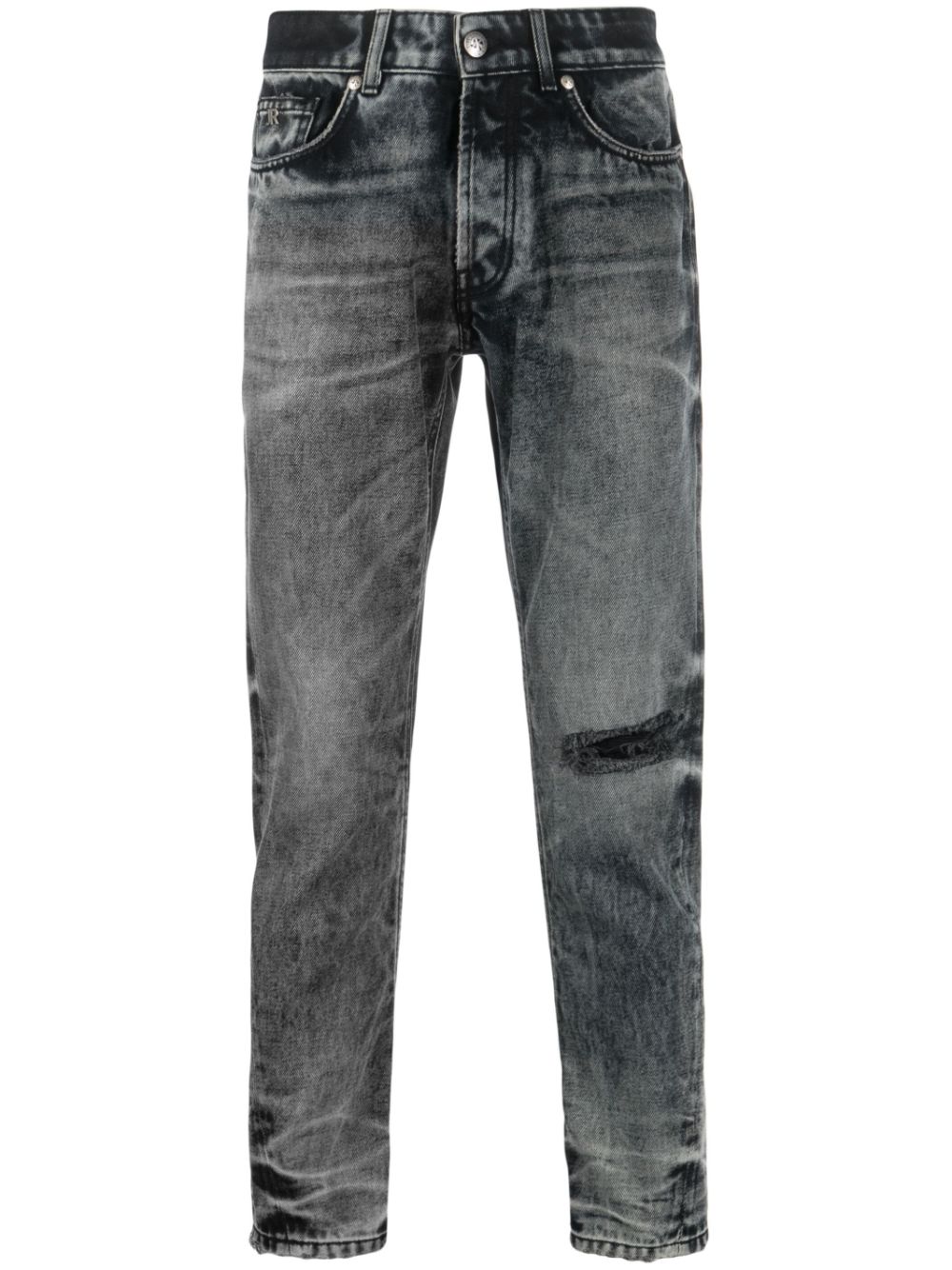 John Richmond Mick whiskering-effect tapered jeans - Blue von John Richmond