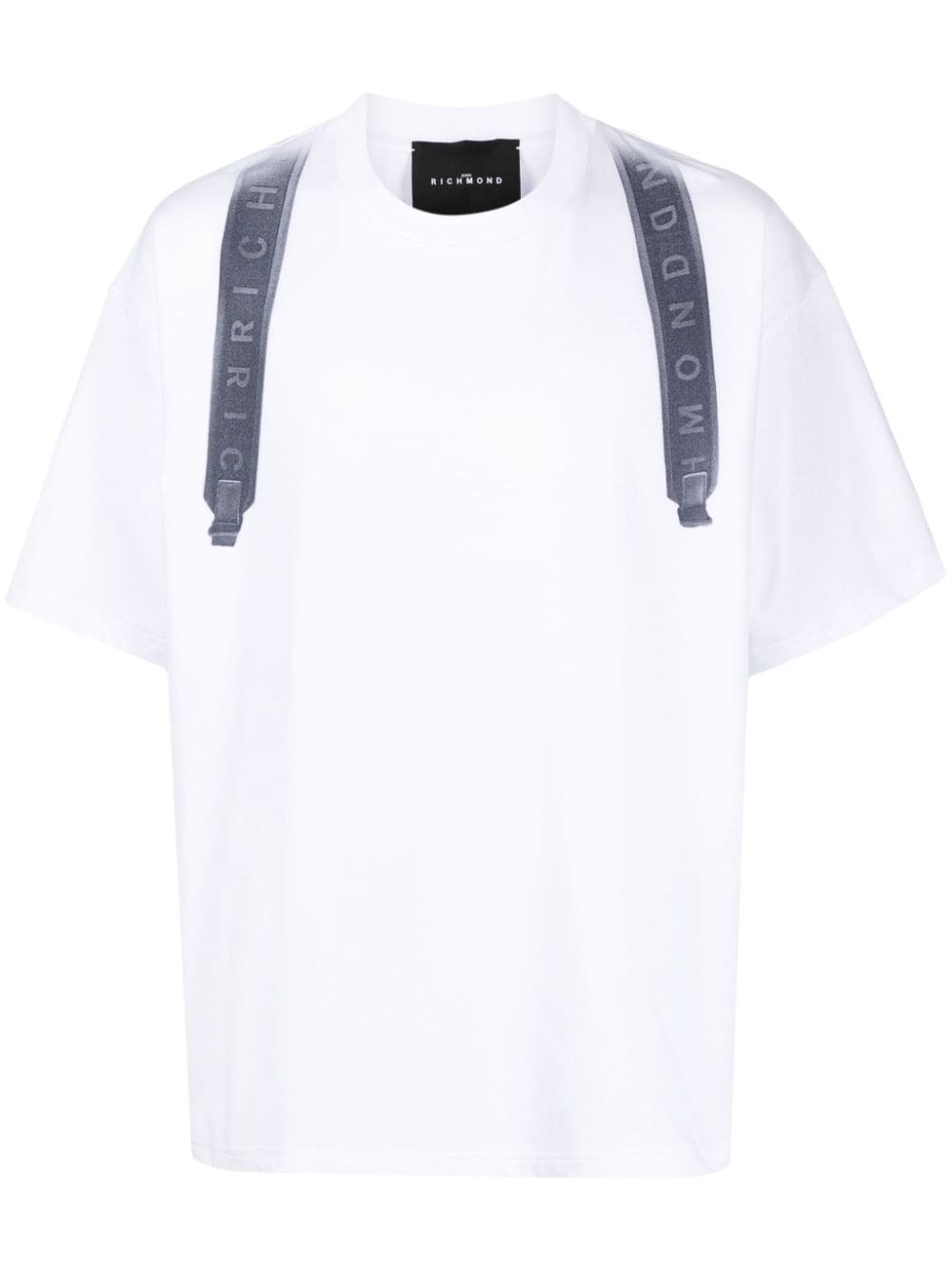 John Richmond Strikad bag-print cotton T-shirt - White von John Richmond
