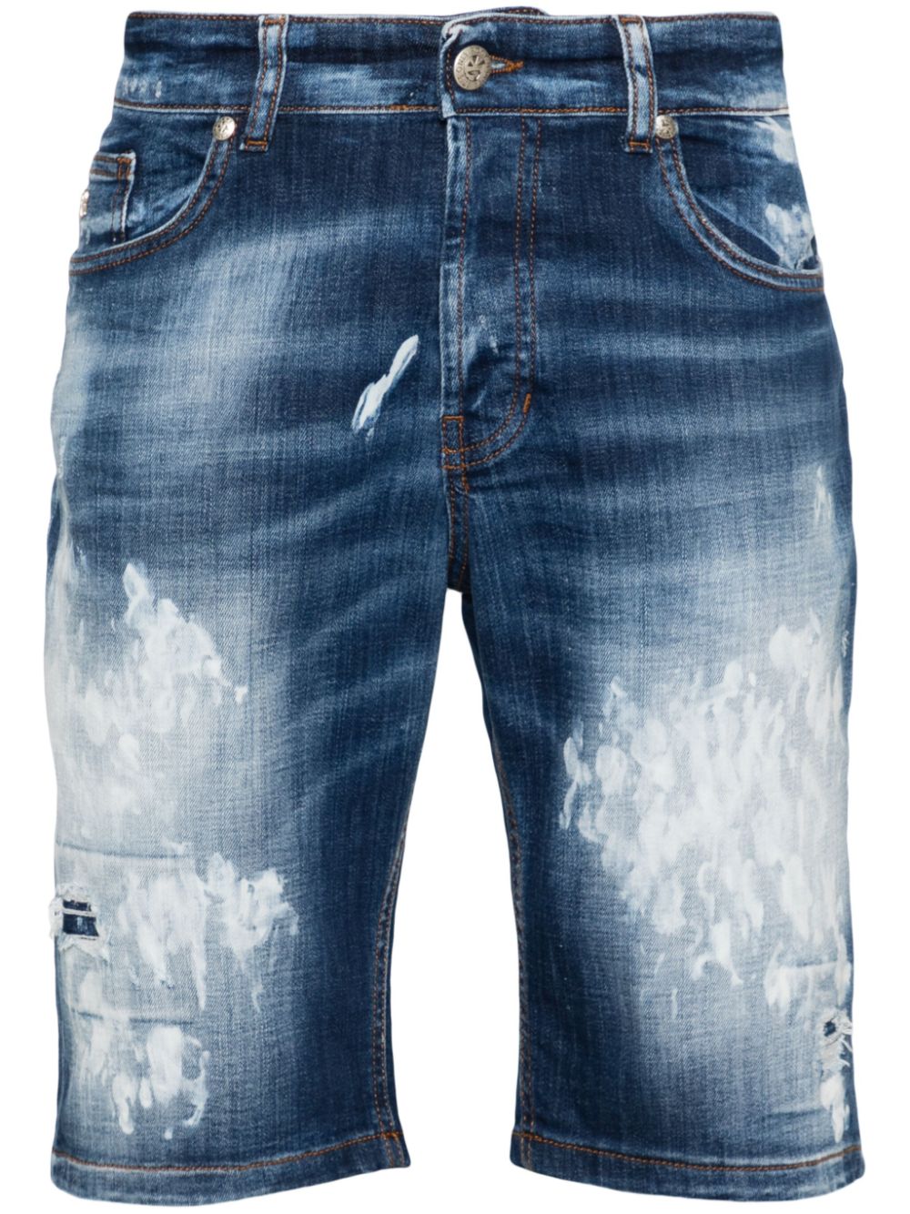 John Richmond distressed denim shorts - Blue von John Richmond