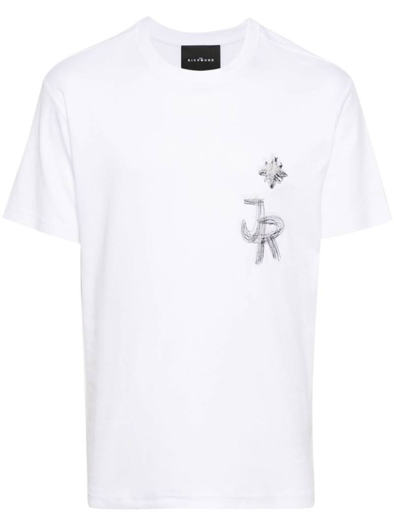John Richmond logo-embroidered T-shirt - White von John Richmond