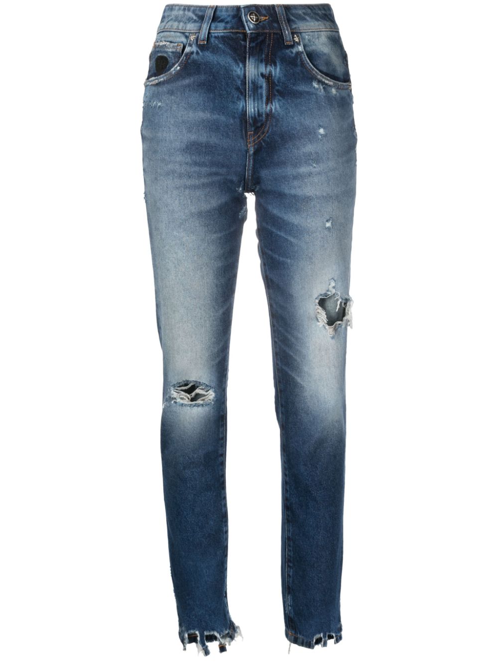 John Richmond logo-patch skinny jeans - Blue von John Richmond