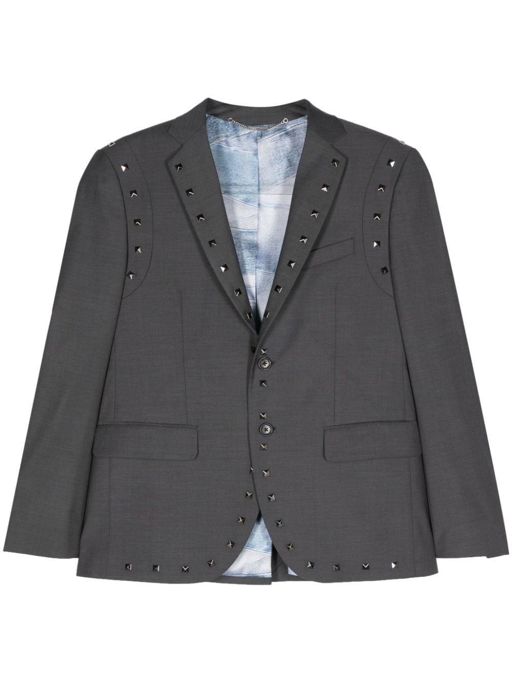 John Richmond stud-embellished single-breasted blazer - Grey von John Richmond