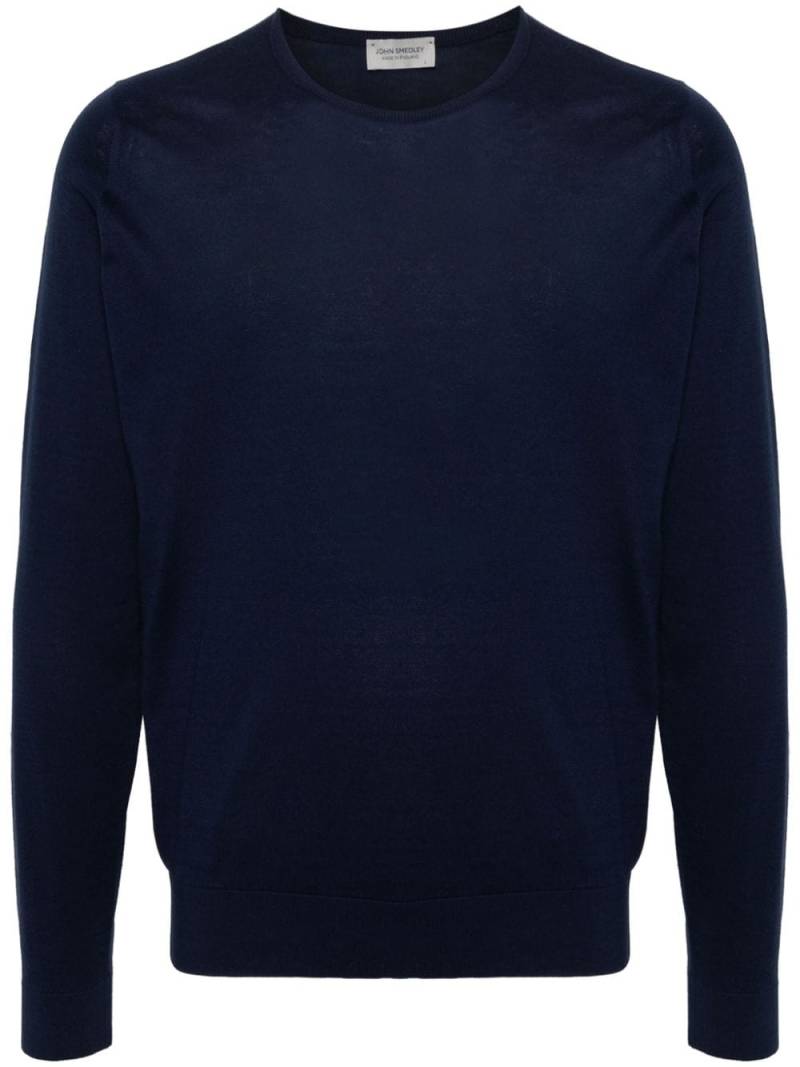 John Smedley cotton crew-neck jumper - Blue von John Smedley