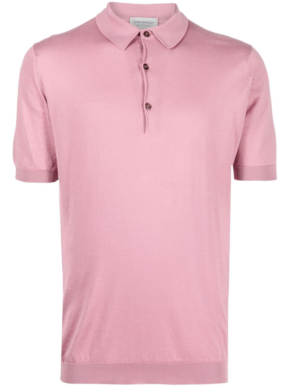 John Smedley fine-knit short-sleeved polo shirt - Pink von John Smedley