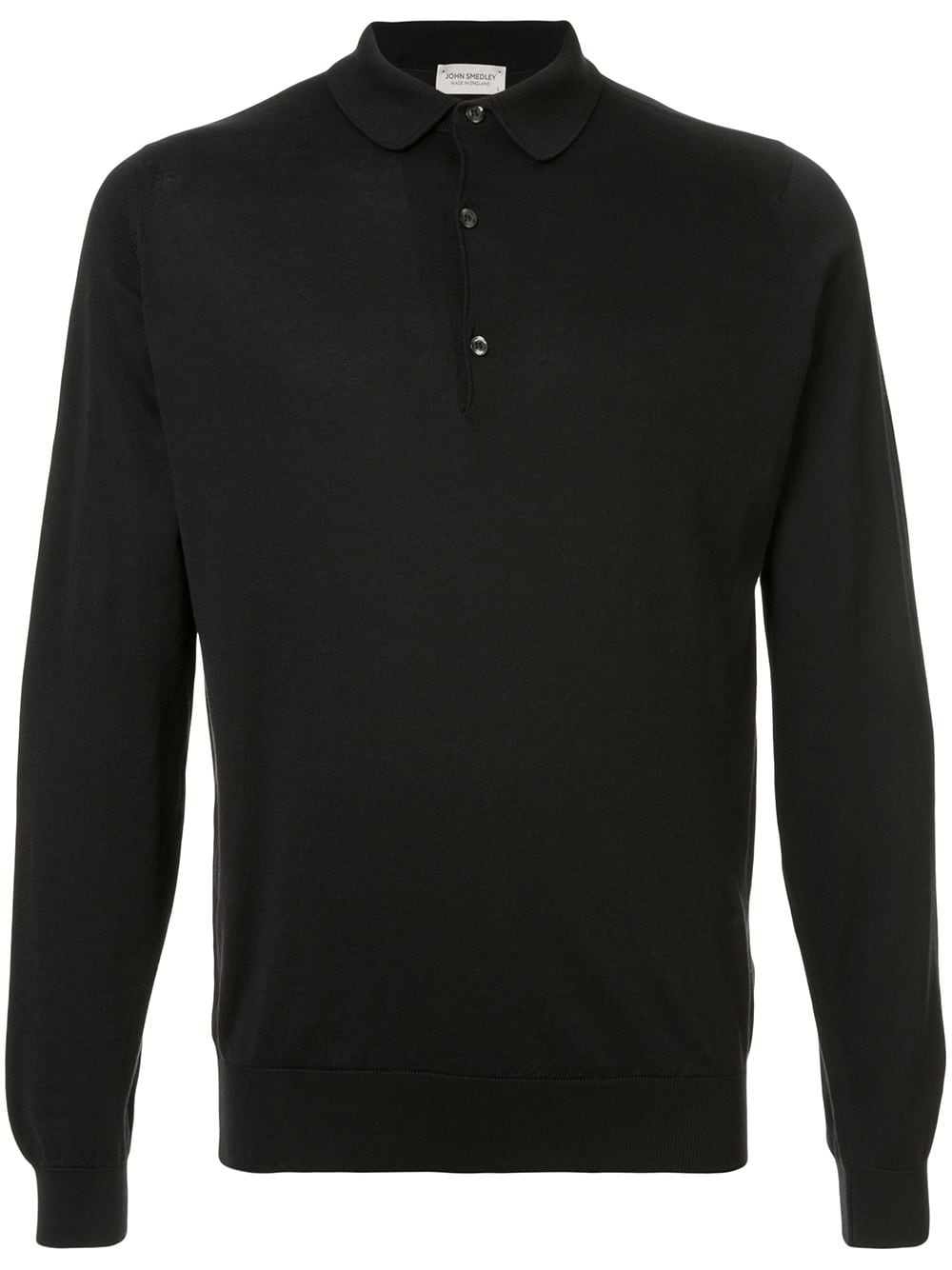 John Smedley long-sleeve polo shirt - Black von John Smedley