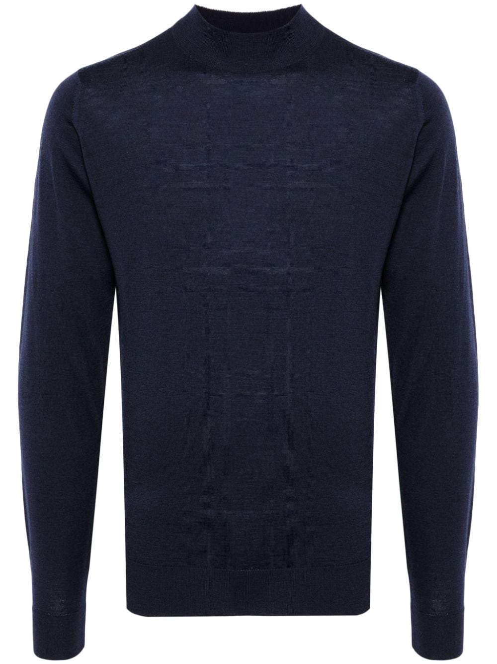 John Smedley mock neck fine-knitted jumper - Blue von John Smedley