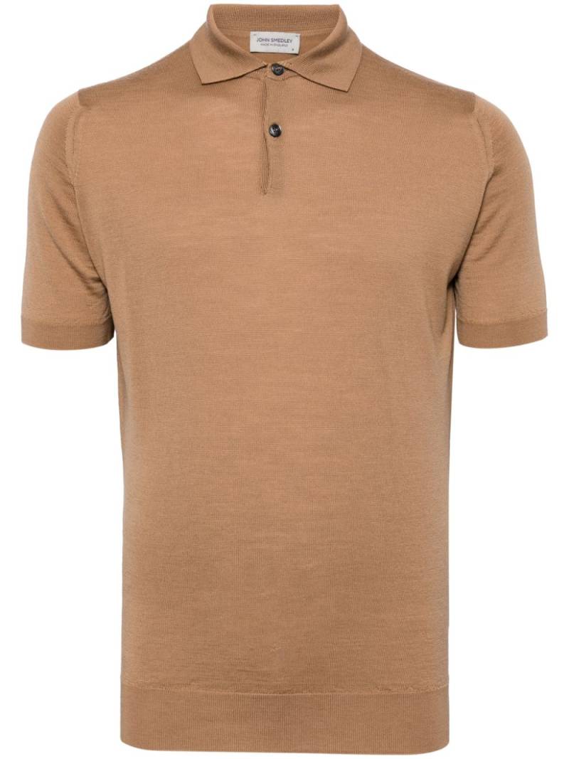 John Smedley wool polo shirt - Brown von John Smedley