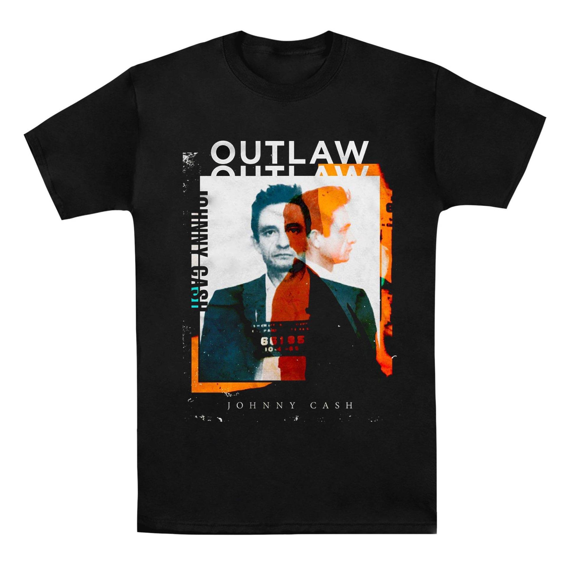 Outlaw Tshirt Damen Schwarz S von Johnny Cash