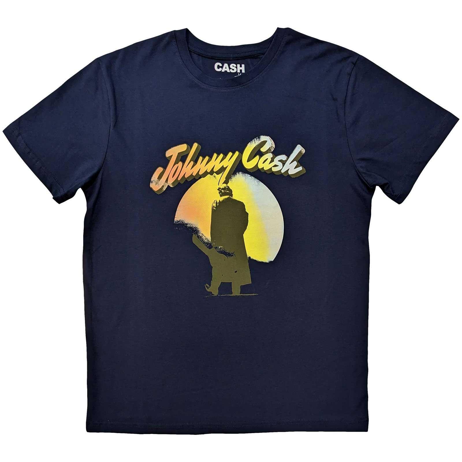 Walking Tshirt Damen Marine L von Johnny Cash