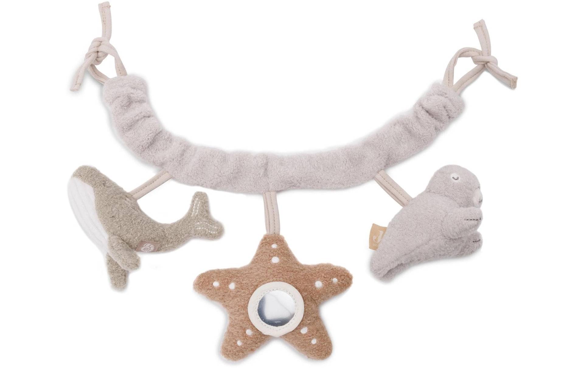 Jollein Kinderwagenanhänger »Deepsea«, (1 tlg.), Spiegelnder Seestern aus Teddystoff von Jollein