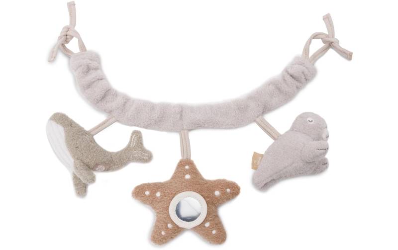 Jollein Kinderwagenanhänger »Deepsea«, (1 tlg.), Spiegelnder Seestern aus Teddystoff von Jollein