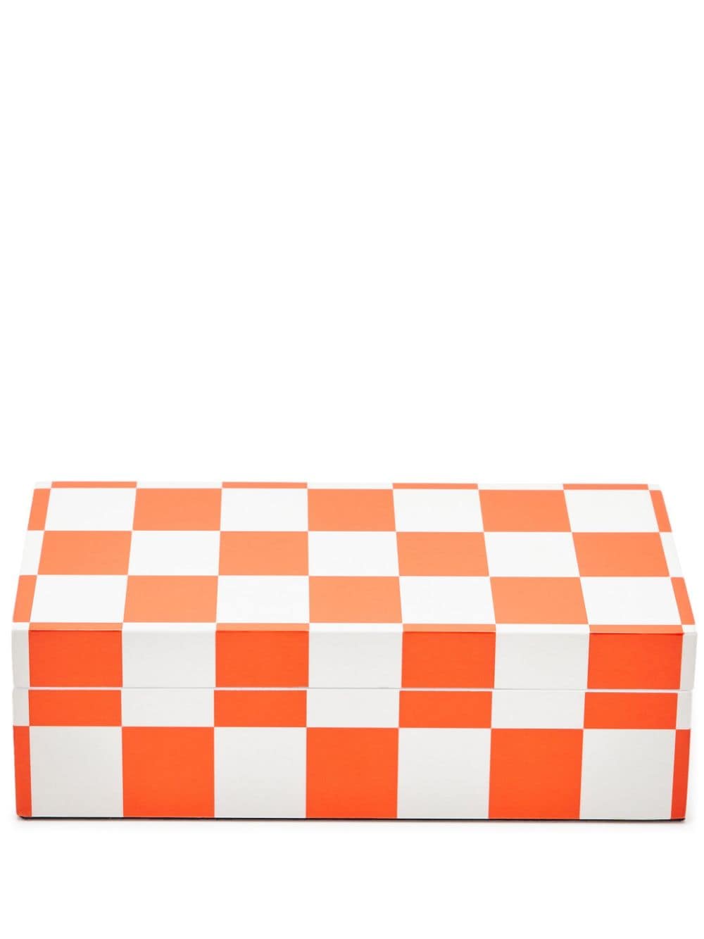 Jonathan Adler Lacquer Checkerboard trinket box - Orange von Jonathan Adler