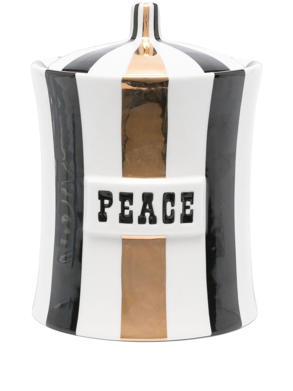 Jonathan Adler Peace striped canister - White von Jonathan Adler