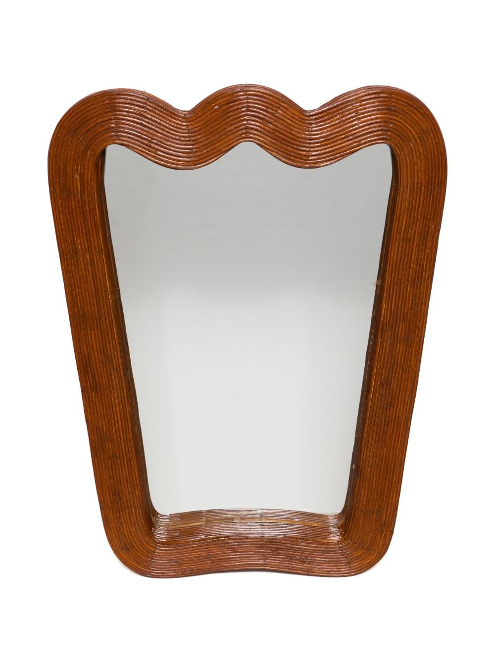 Jonathan Adler Riviera Ripple wood mirror - Brown von Jonathan Adler