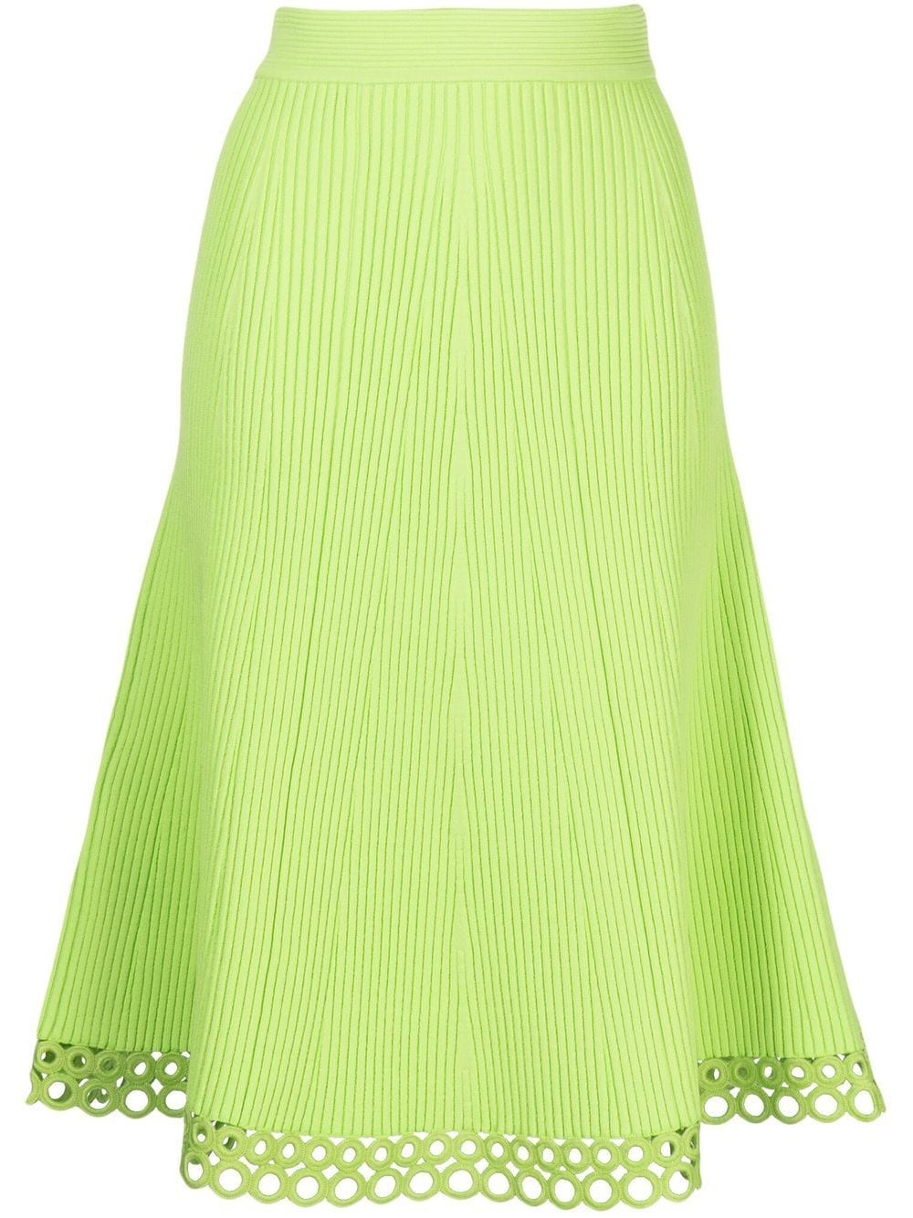 Simkhai A-line ribbed midi skirt - Green von Simkhai