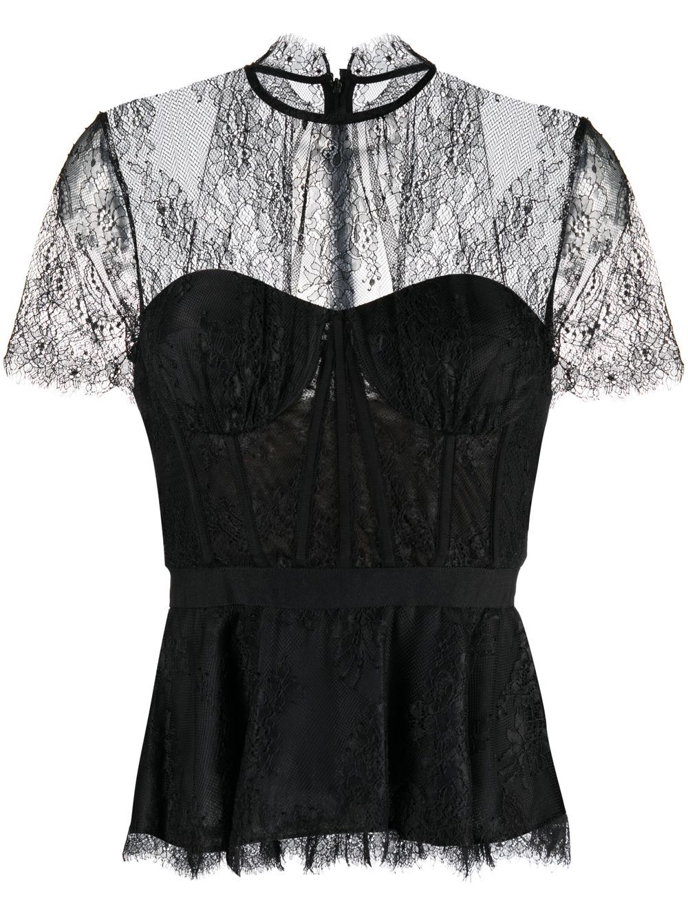 Simkhai Kehlani lace panel top - Black von Simkhai