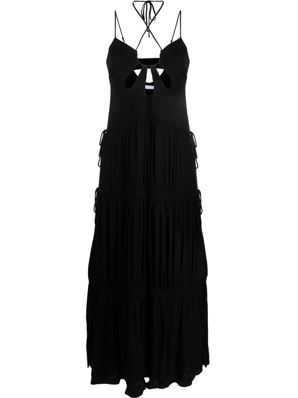 Simkhai Lina tiered pleated maxi dress - Black von Simkhai