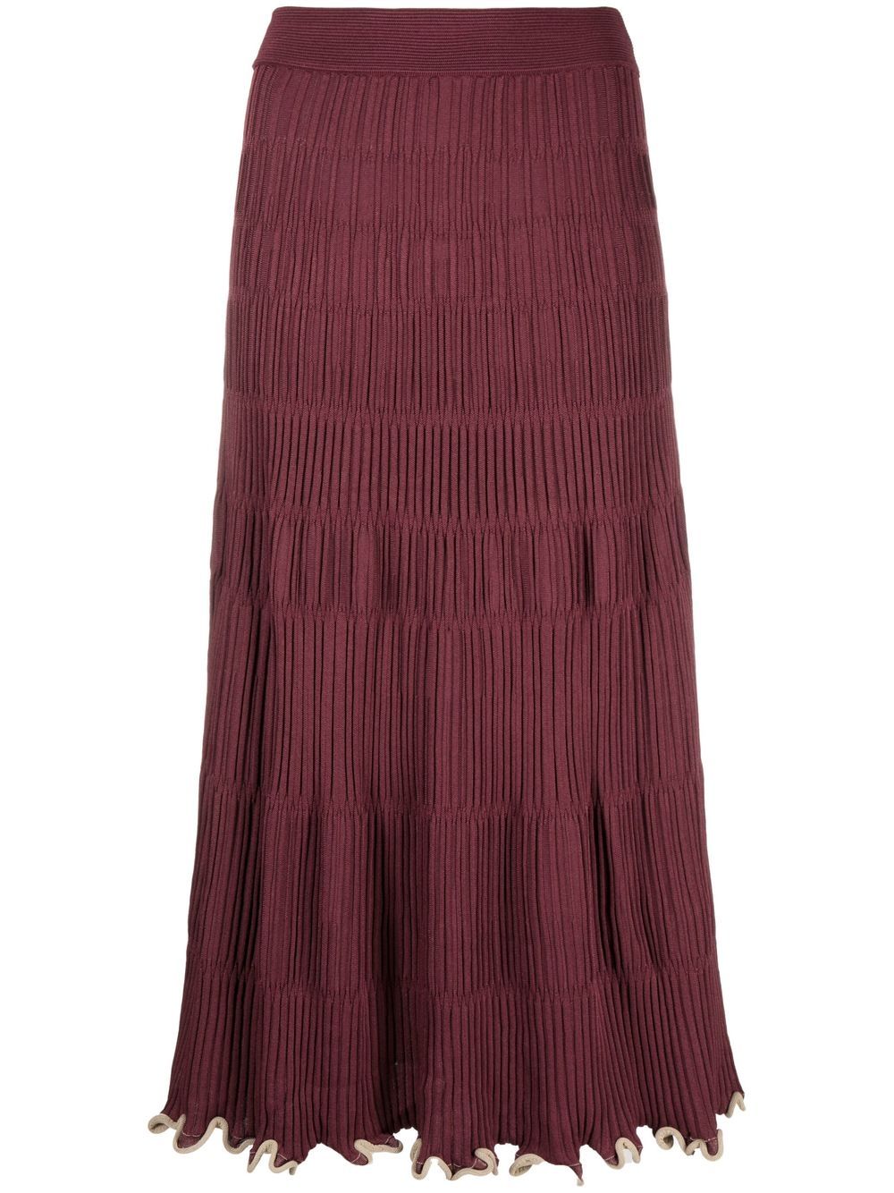 Simkhai Malia knitted midi skirt - Red von Simkhai