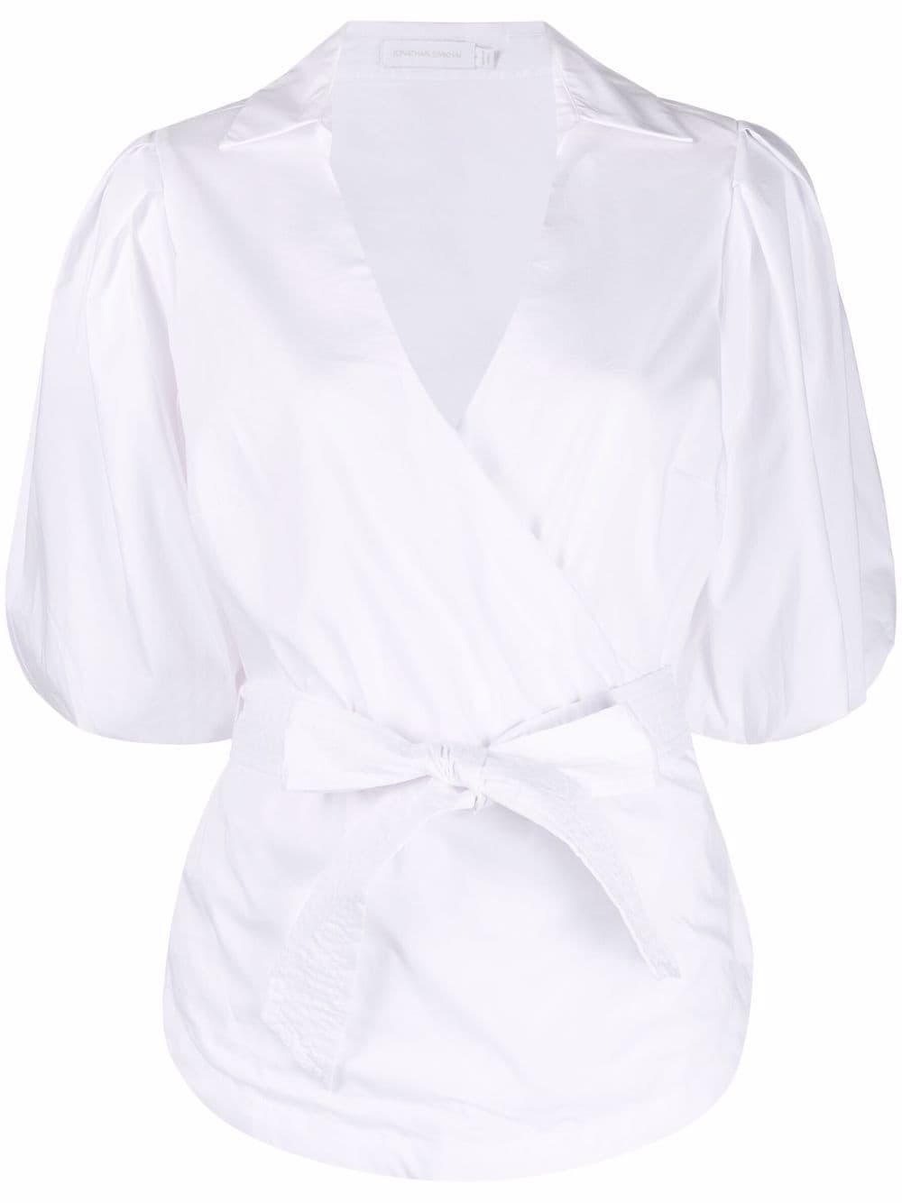 Simkhai V-neck wrap blouse - White von Simkhai