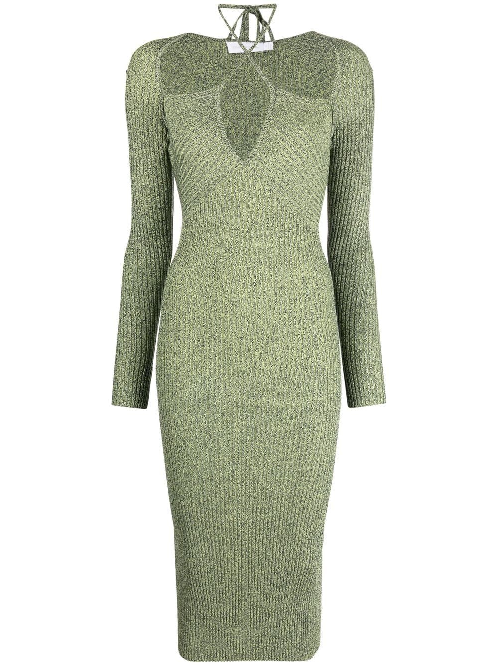 Simkhai crossover strap bodycon midi dress - Green von Simkhai