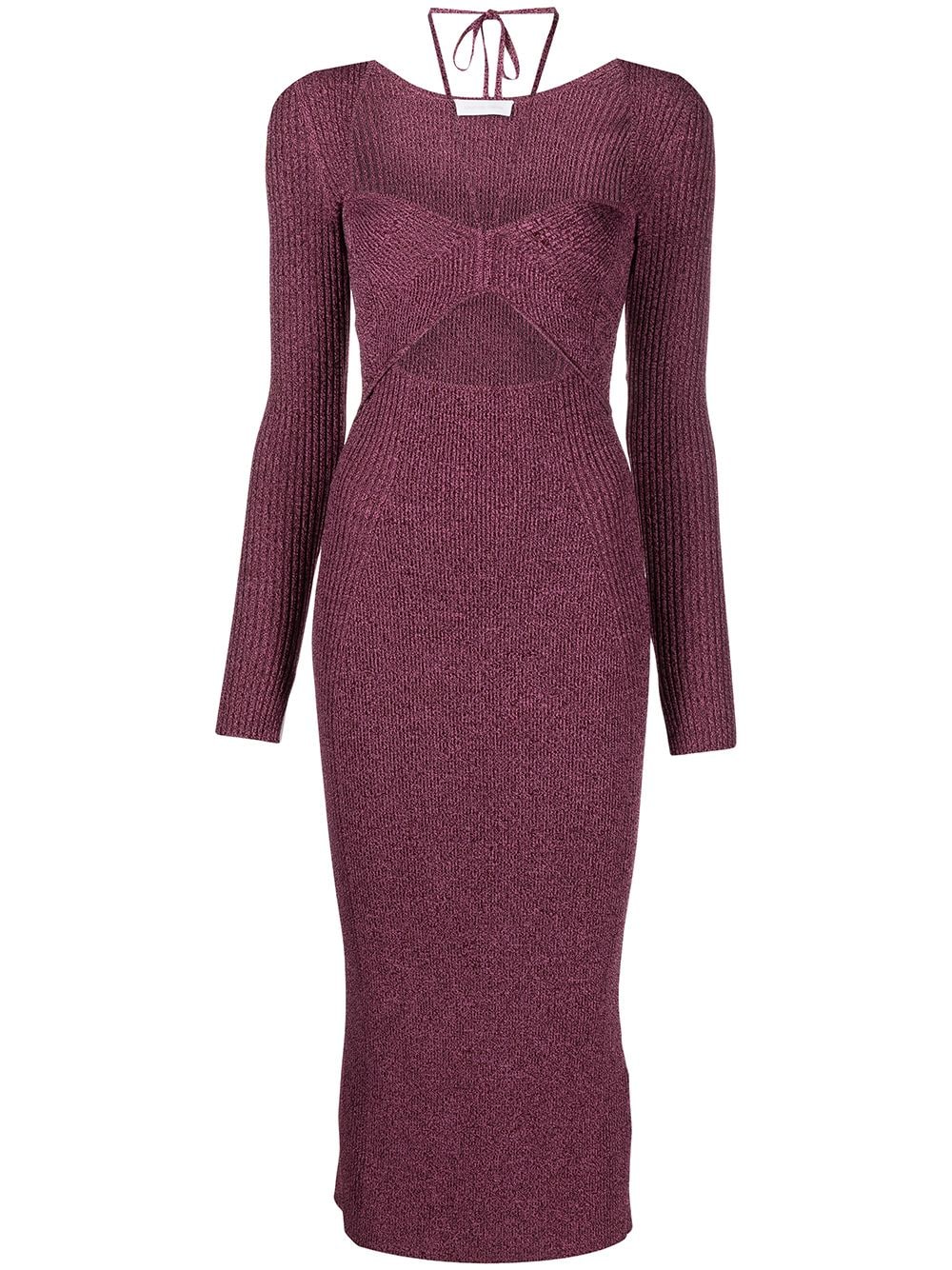 Simkhai cut-out detail knitted dress - Purple von Simkhai