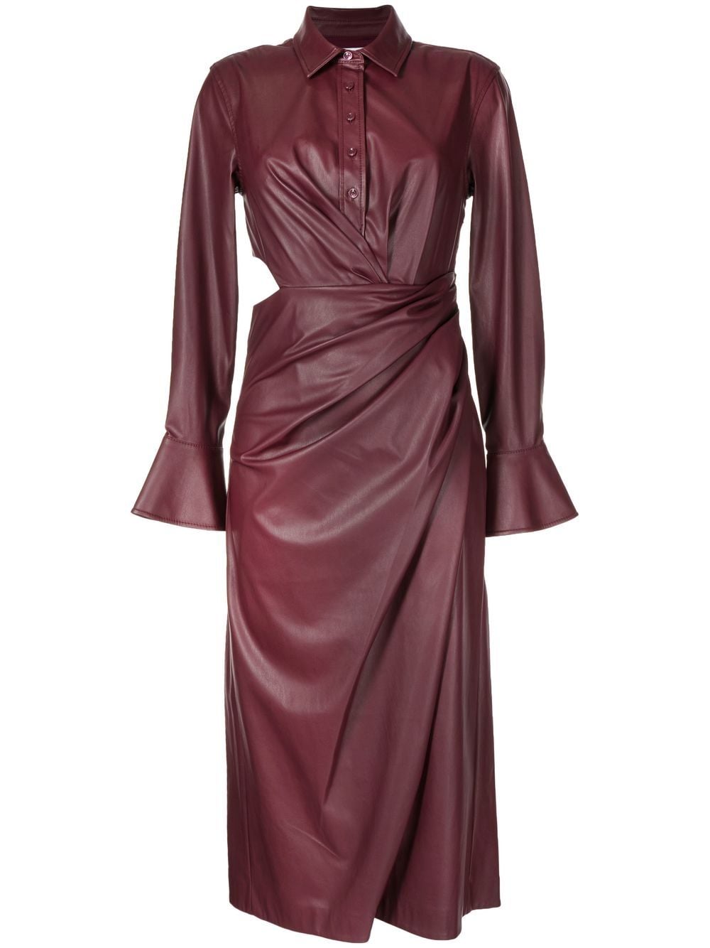 Simkhai ruched faux leather maxi dress - Red von Simkhai