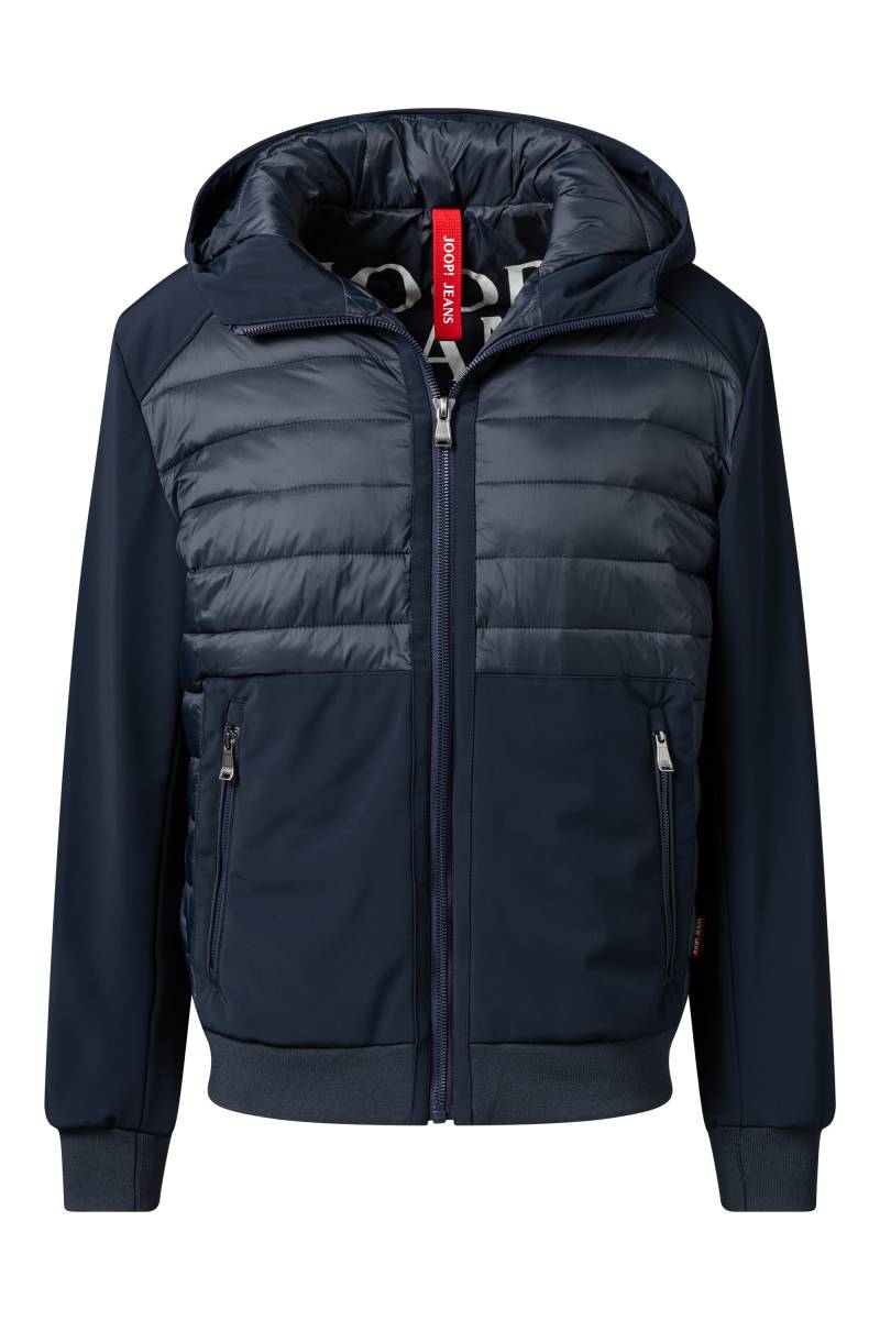 Joop Jeans Kapuzenfleecejacke »Joel«, mit Kapuze, Steppoptik auf der Vorderseite, Logopatch am Ärmel von Joop Jeans