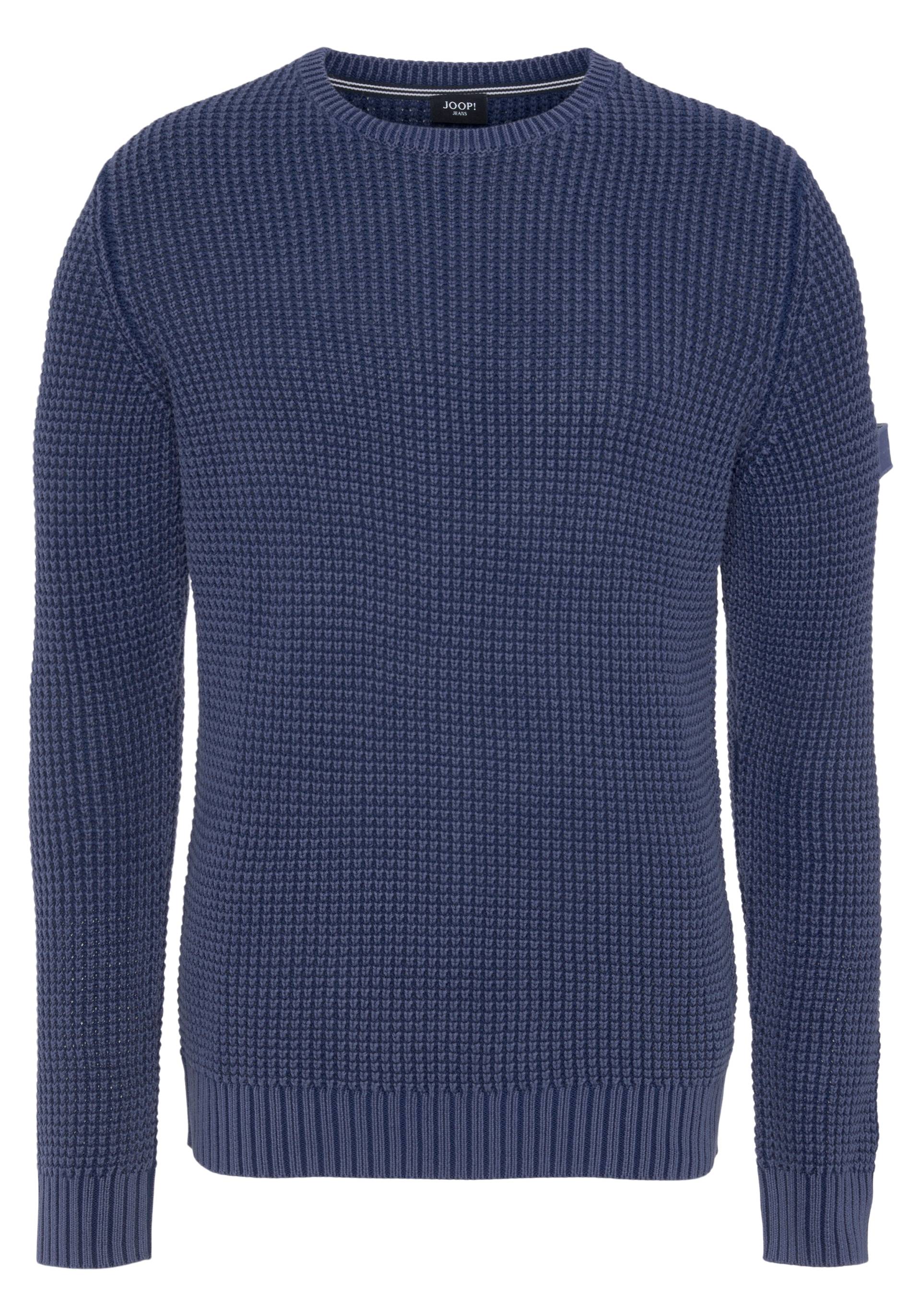 Joop Jeans Strickpullover »JJK-17Hadriano«, mit textilem Logo-Badge auf dem linken Ärmel von Joop Jeans