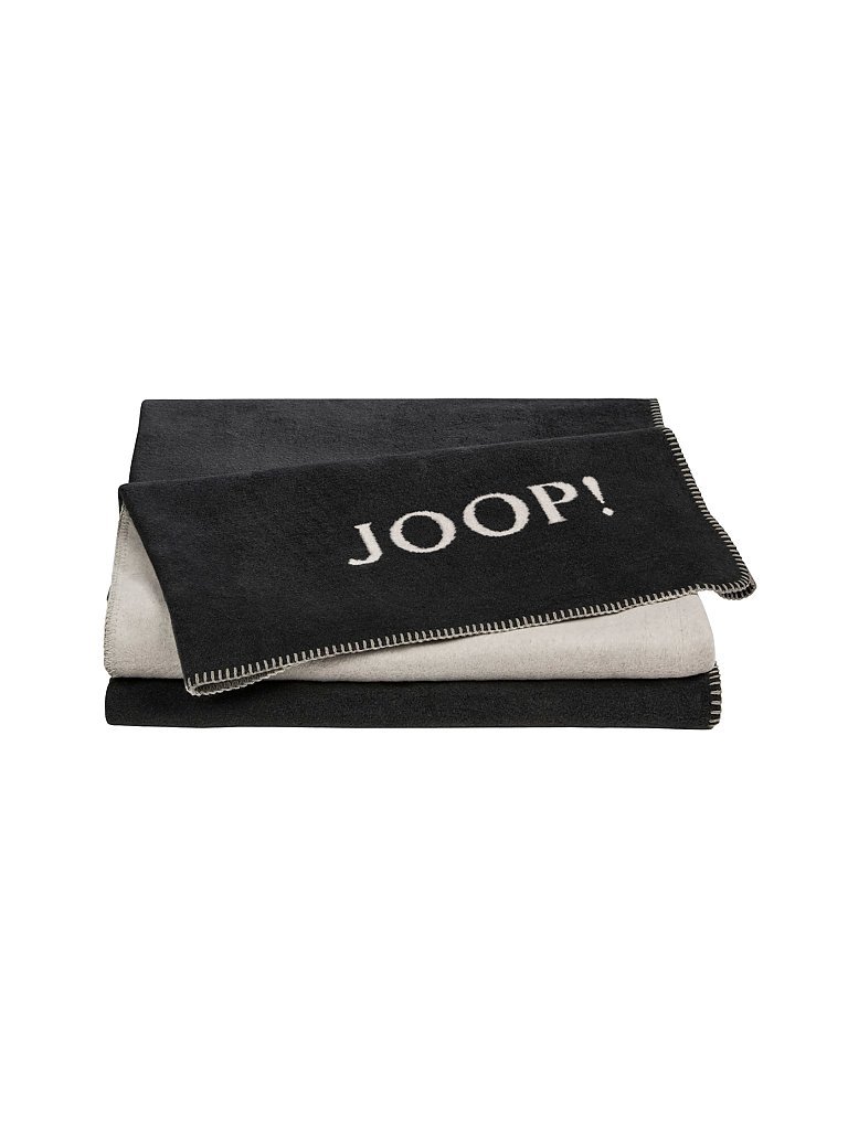 JOOP Wohndecke Uni Doubleface 150x200cm (Anthrazit-Ash) grau von Joop