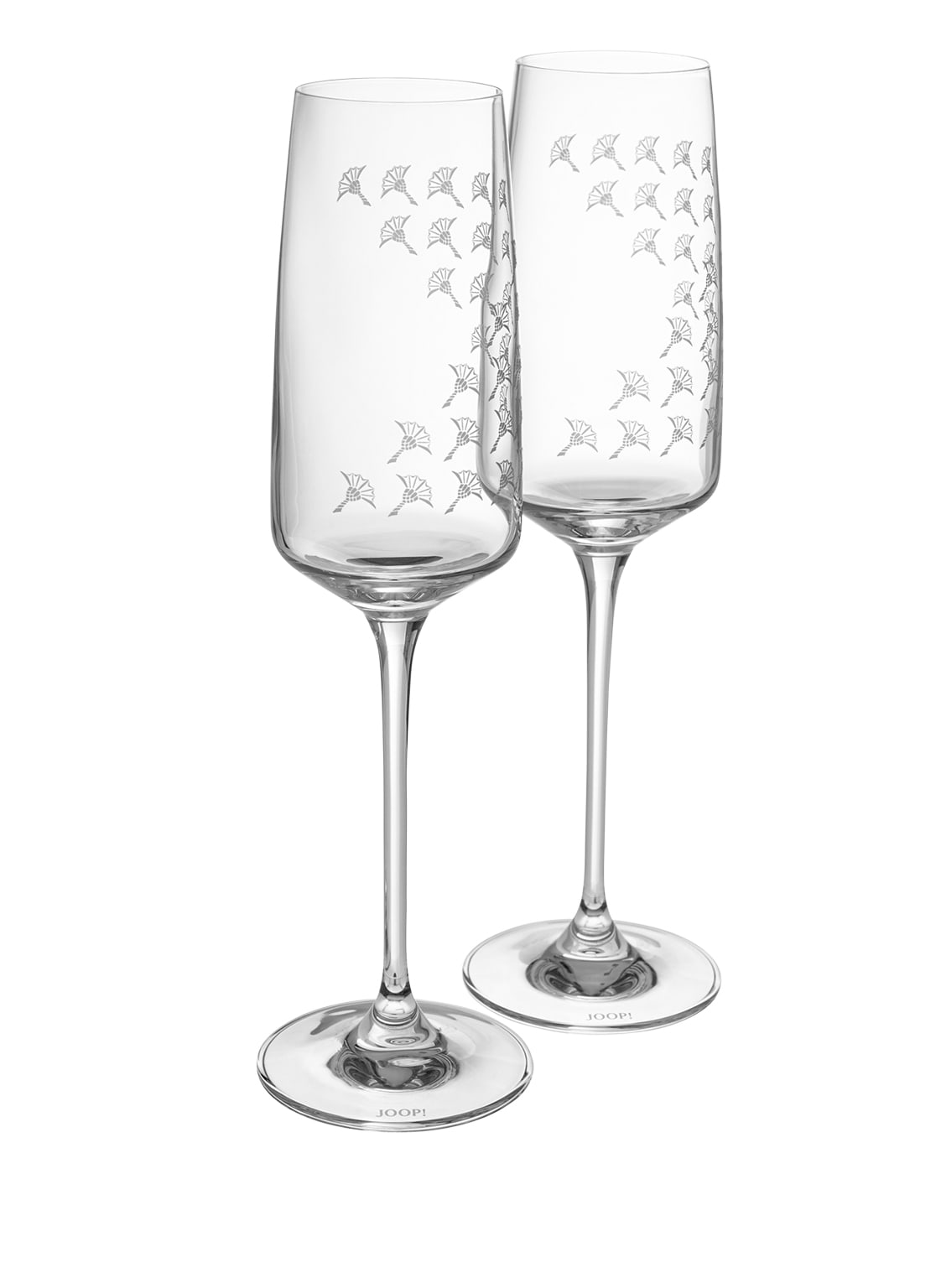 Joop! 2er-Set Champagnergläser Faded Cornflower transparent von Joop!