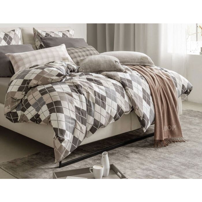Joop! Bettwäsche Soft Pattern mit Rautenmuster – Kissenbezug – 65x100 cm von Joop!