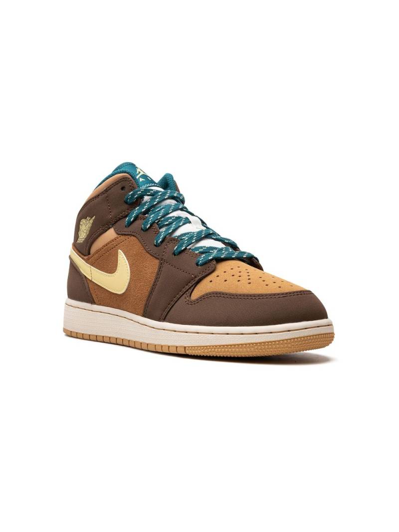 Jordan Kids Air Jordan 1 Mid "Cacao Wow" sneakers - Blue von Jordan Kids