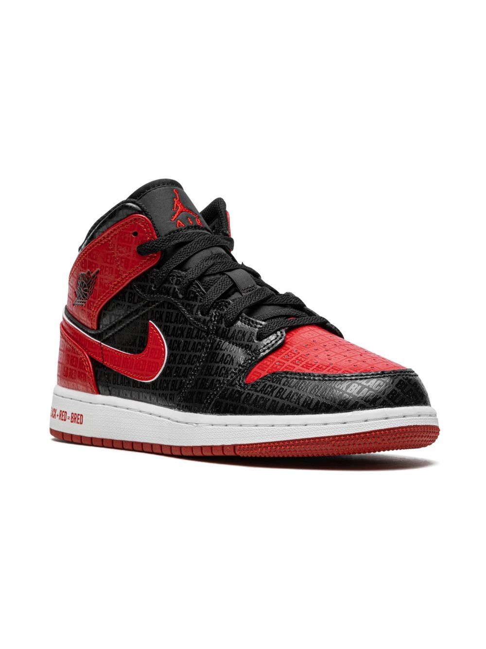 Jordan Kids Air Jordan 1 Mid "Bred Text" sneakers - Black von Jordan Kids