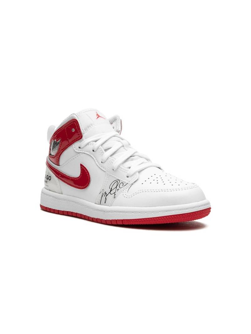 Jordan Kids Jordan 1 Mid "Rookie Season" sneakers - White von Jordan Kids