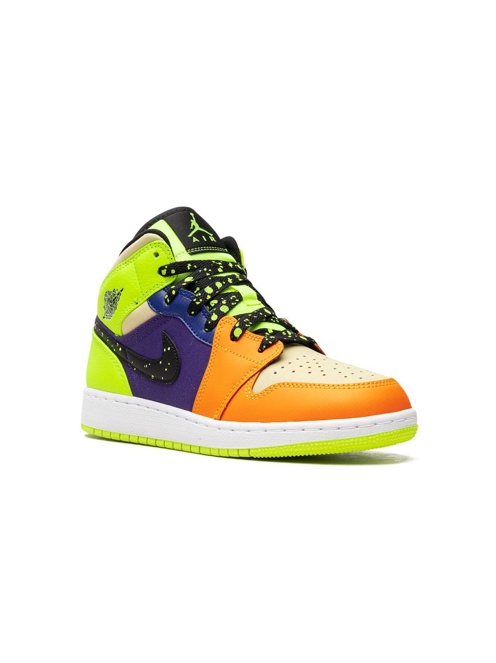 Jordan Kids Air Jordan 1 Mid SE "Volt/Vivid Orange" sneakers von Jordan Kids